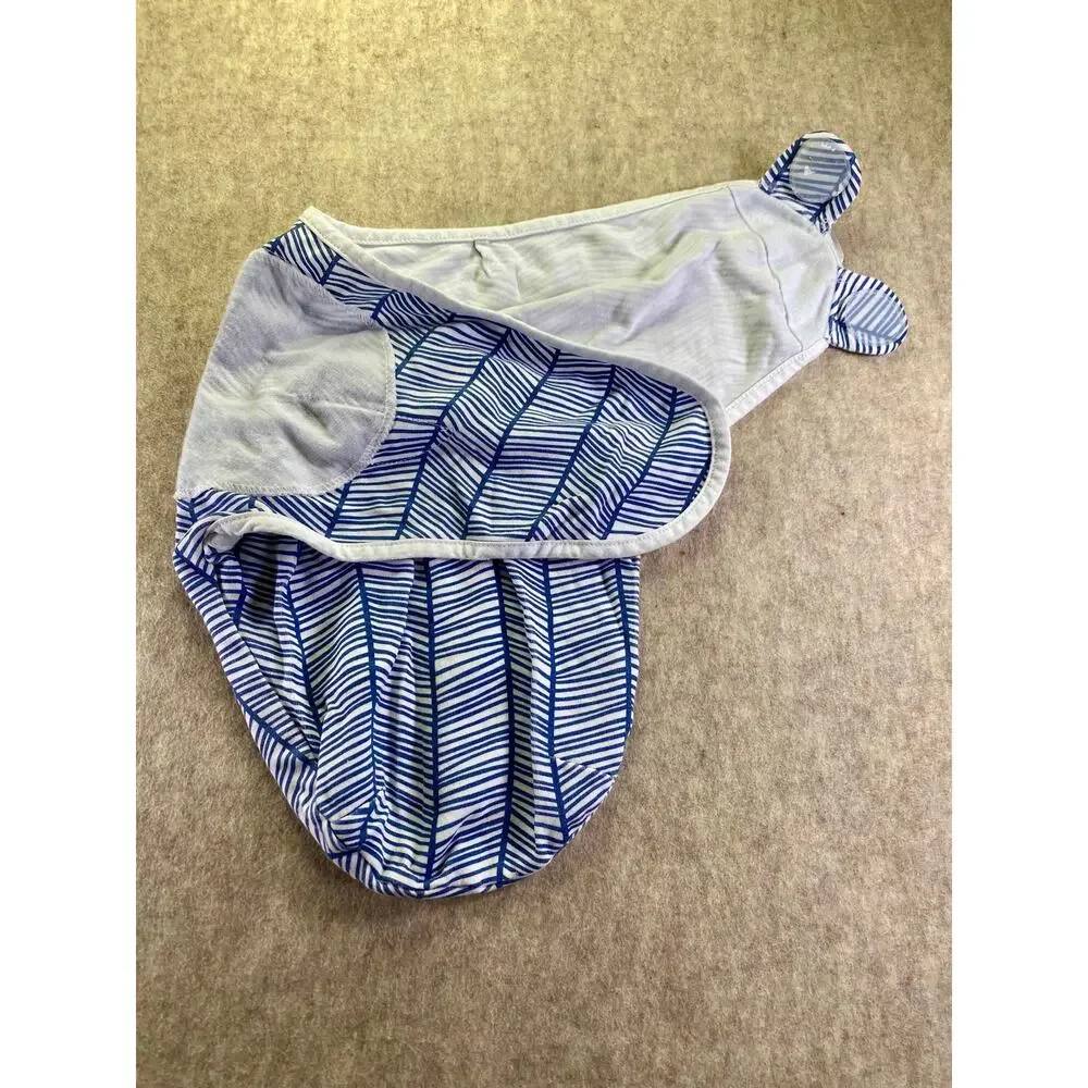BaeBaeGoods Blue and White Patterned Baby Infant Swaddle Sleep Sack